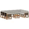 vidaXL Set vanjskih sofa 10 kom. Prirodna i Svjetlosiva