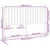 vidaXL Uzglavlje za krevet 165,5 x 4 x 100 cm od masivne borovine