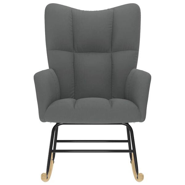 vidaXL Stolica za ljuljanje od tkanine tamnosiva