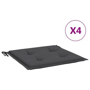 vidaXL Jastuci za vrtne stolice 4 kom antracit 40x40x3 cm od tkanine