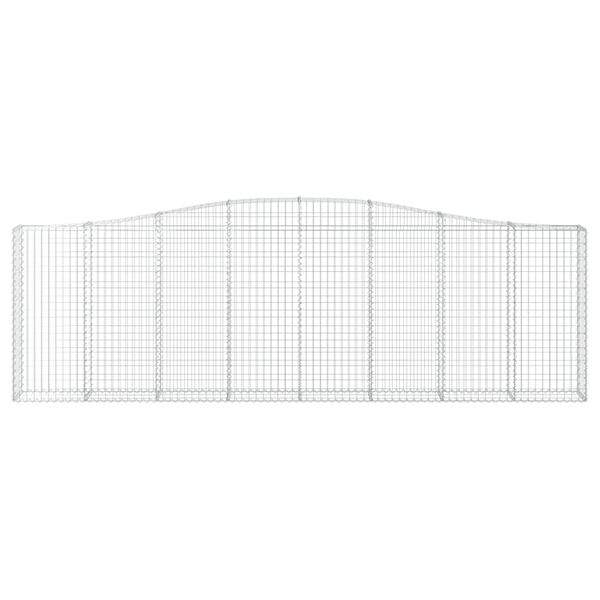 vidaXL Lučne gabionske ko&scaron;are 15kom 400x30x120/140cm pocinčano željezo