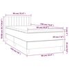 vidaXL Box spring krevet s madracem crni 90x190 cm od tkanine