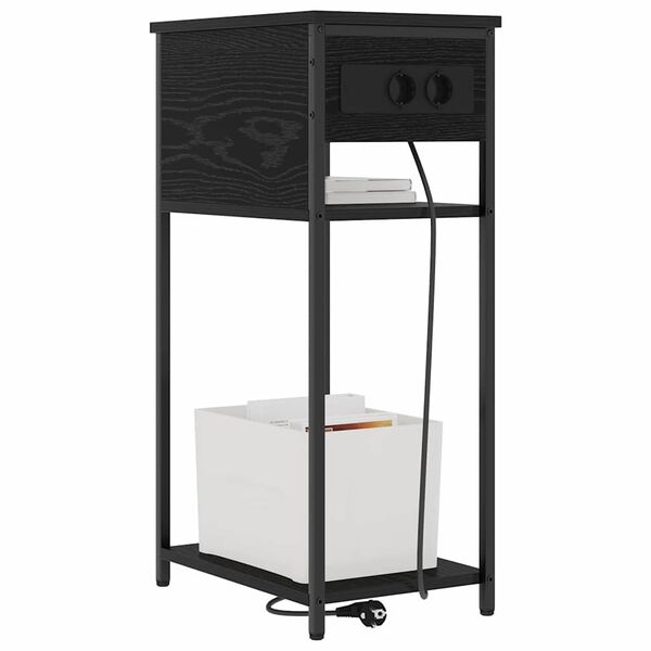 vidaXL Noćni ormar Crni hrast 41 x 28 x 76 cm Konstruirano drvo