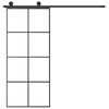 vidaXL Klizna vrata s priborom 90 x 205 cm od ESG stakla i aluminija