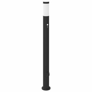 vidaXL Stupić sa senzorom i utičnicom 110 cm nehrđajući čelik IP44
