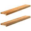 vidaXL Prozorske klupice 2 kom svijetlosmeđe 100x15x2 cm masivne hrast