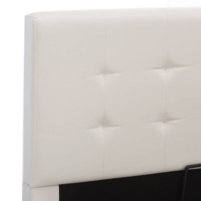 vidaXL Hidraulični okvir za krevet od umjetne kože bijeli 100 x 200 cm