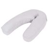 vidaXL Jastuk za trudnice u obliku slova J 54 x (36 - 43) cm sivi