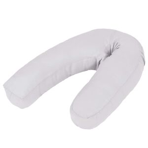 vidaXL Jastuk za trudnice u obliku slova J 54 x (36 - 43) cm sivi