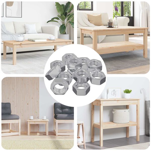 vidaXL &Scaron;esterokutna matica 9000 pcs Srebrno Metal