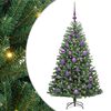vidaXL Umjetno božićno drvce s nogom Zelena 120 cm PVC i metal