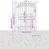 vidaXL Vrata ograde s bodljama Crna 100 x 200 cm