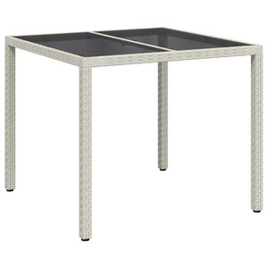 vidaXL Stol za vrt Bijelo 90 x 90 x 75 cm poliratan