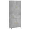 vidaXL Visoka komoda siva betona 69,5x34x180 cm od konstruiranog drva