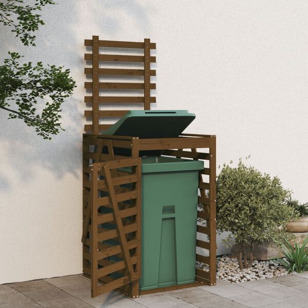 vidaXL Spremište za kantu za smeće boja meda 84x90x128,5 cm borovina