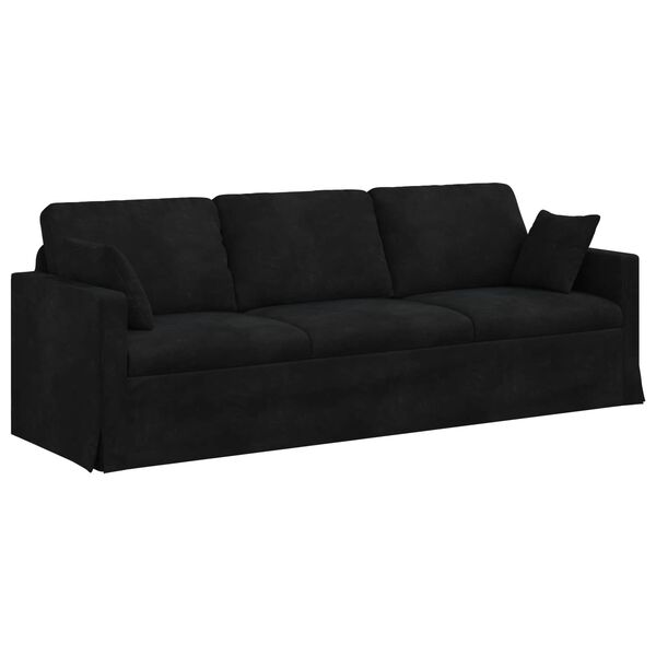vidaXL Sofa Crna 228 x 78 x 80 cm Bar&scaron;un