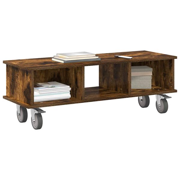 vidaXL TV stalak Dimljeni hrast 100 x 35 x 35 cm Konstruirano drvo