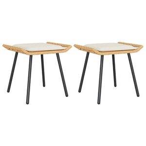 vidaXL Vrtna stolica s jastukom 2 pcs Smeđa 50 x 40 x 45cm Poliester