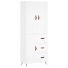 vidaXL Visoka komoda bijela 69,5x34x180 cm konstruirano drvo