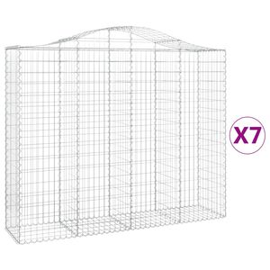 vidaXL Lučne gabionske ko&scaron;are 7 kom 200x50x160/180cm pocinčano željezo