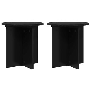 vidaXL Stalak za biljke 2 pcs Crna 40 x 40 x 40 cm Konstruirano drvo