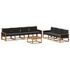 vidaXL Set vanjskih sofa 8 kom. Prirodna i crna