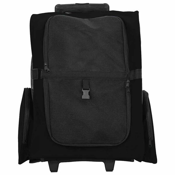 vidaXL Kolica za kućne ljubimce 3-u-1 dizajn crna 48x32x(57-106) cm Oxford tkanina