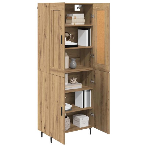 vidaXL Highboard 2 pcs Umjetnički hrast Konstruirano drvo