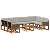 vidaXL Set vanjskih sofa 10 kom. Prirodna i Svjetlosiva