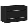 vidaXL Ormarić za umivaonik crni hrast 80x38,5x48 cm Konstruirano drvo