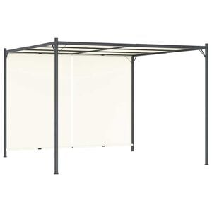 vidaXL Pergola s podesivim krovom krem bijela 3 x 3 m čelična