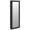 vidaXL Zidni ormarić za nakit s ogledalom crni 37,5 x 10 x 106 cm