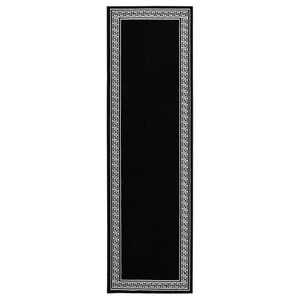 vidaXL Tepih-staza BCF crna s uzorkom 60 x 200 cm