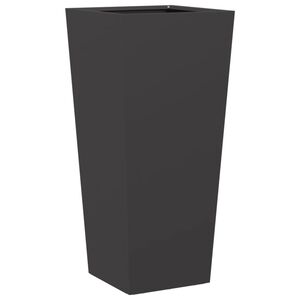 vidaXL Vrtna sadilica crna 35x35x75 cm čelična