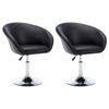vidaXL Blagovaonske stolice od umjetne kože 2 kom okretne crne