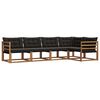 vidaXL Set vanjskih sofa 5 kom. Prirodna i crna