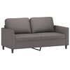 vidaXL 3-dijelni set sofa s jastucima sivi od umjetne kože