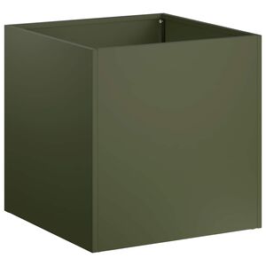 vidaXL Vrtna saksija Maslinastozelena 20 x 20 x 20 cm Čelična vrata