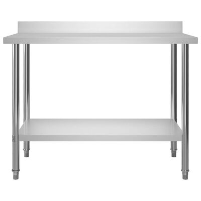 vidaXL Kuhinjski radni stol 120 x 60 x 93 cm od nehrđajućeg čelika