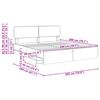 vidaXL Krevetna konstrukcija s uzglavljem Dimljeni Hrast 200 x 200 cm
