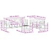 vidaXL Set vanjskih sofa s jastukom 8 pcs Prirodna i bež