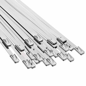 vidaXL Veza za kabel 25 kom. 4,6 x 150 mm Srebrna