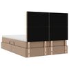 vidaXL Krevet s od storage s madracem Kapućino 140 x 200 cm Lažna koža