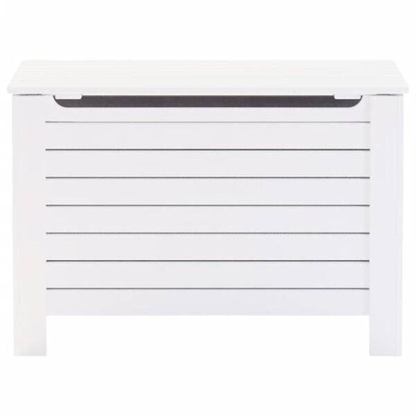 vidaXL Kutija za pohranu s poklopcem RANA bijela 80x49x54 cm borovina