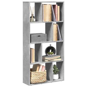vidaXL Regal za knjige boja betona 60x20x120,5 cm konstruirano drvo