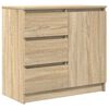 vidaXL Komoda s ladicama hrasta sonome 71x35x65 cm konstruirano drvo
