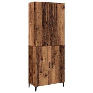 vidaXL Highboard 2 kom. Staro drvo 69,5 x 34 x 180 cm