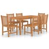 vidaXL Vrtni blagovaonski set od 7 dijelova 160x80 cm masivno tikovino drvo