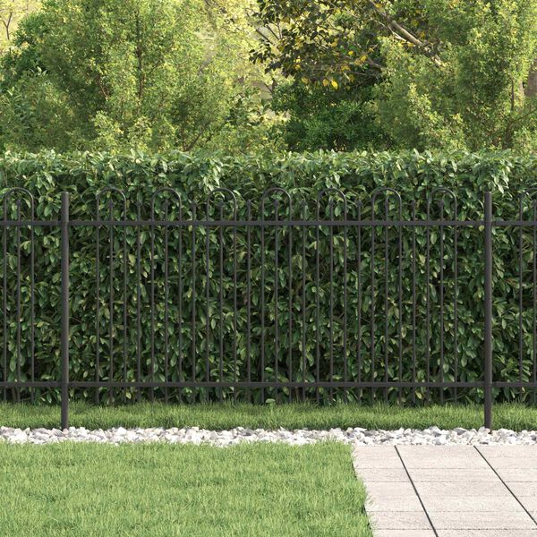 vidaXL Ograda sa &scaron;iljkom i lukom Crna 200 x 150 cm