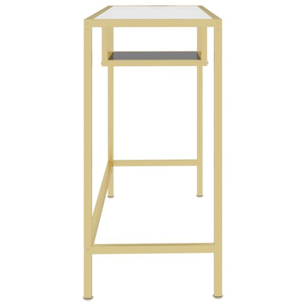 vidaXL Stol za računalo prozirni 100 x 36 x 74 cm od kaljenog stakla